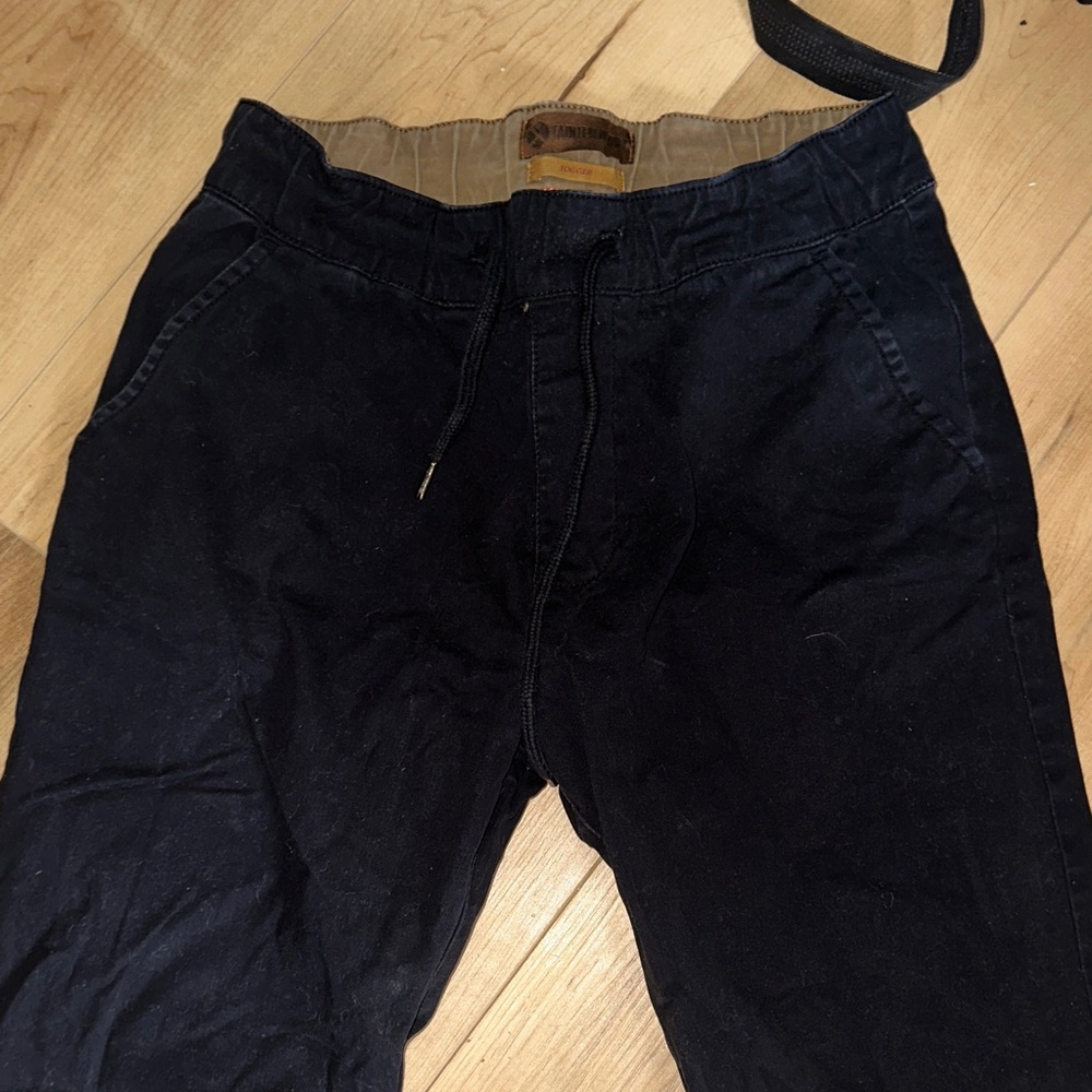 TAINTED DENIM Men's Navy Drawstring Joggers